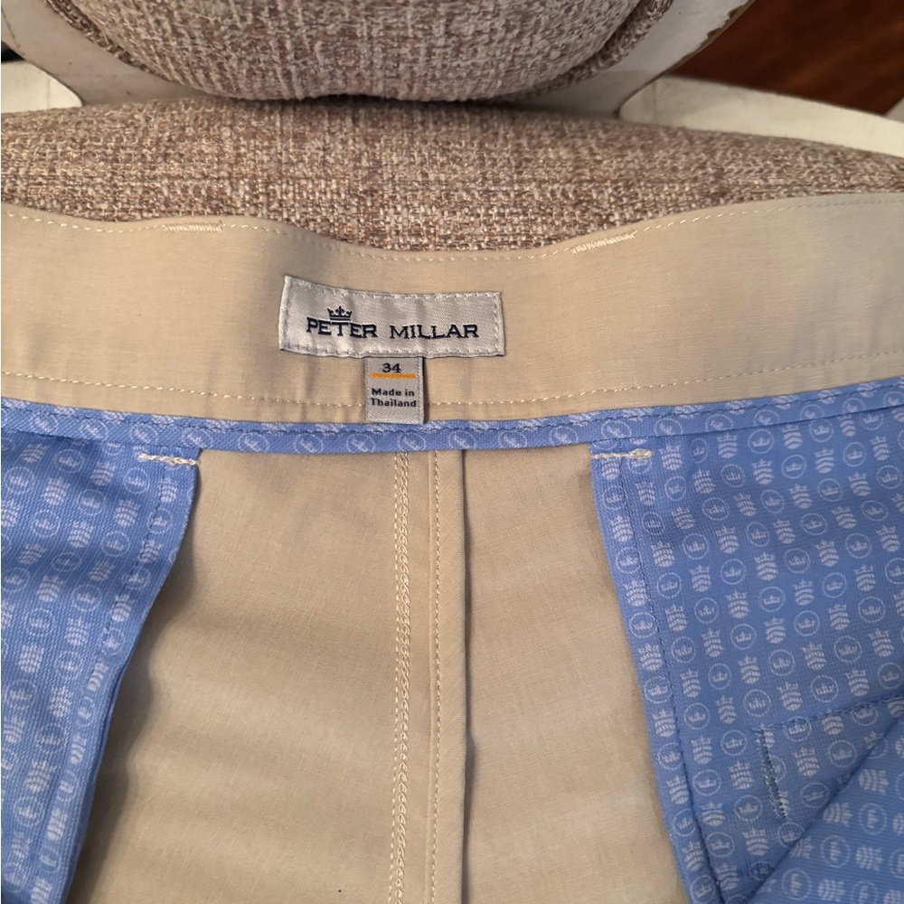 Peter Millar Beige Flat-Front Performance Shorts - image 4